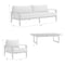 Armen Living Grand 4 Piece Black Aluminum Outdoor Seating Set with Dark Gray Cushions 840254332768 - alternate 5